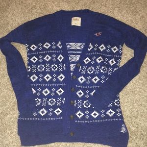 Hollister blue cardigan